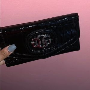 Glossy Black Wallet by GUESS.